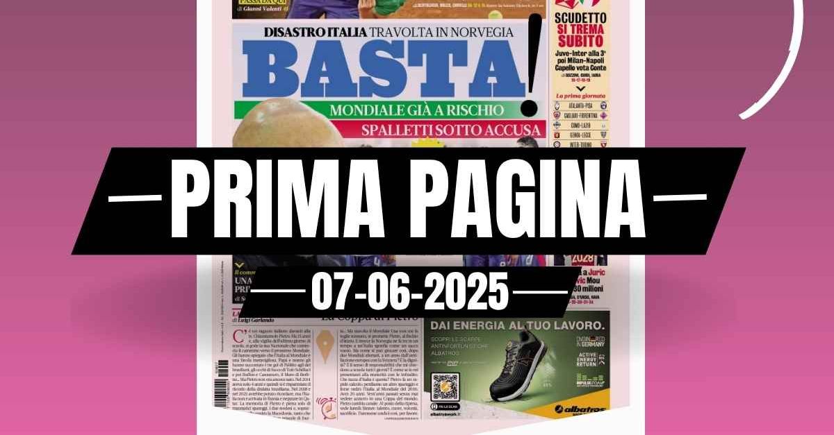 Prima pagina Gazzetta dello Sport: “Disastro Italia, basta!” Prima pagina Gazzetta dello Sport: “Disastro Italia, basta!”
