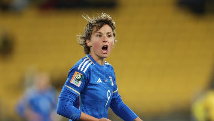 WELLINGTON, NEW ZEALAND - AUGUST 02: Valentina Giacinti of Italy during the FIFA Women's World Cup Australia & New Zealand 2023 Group G match between South Africa and Italy at Wellington Regional Stadium on August 02, 2023 in Wellington, New Zealand. (Photo by Catherine Ivill/Getty Images) Spagna-Italia femminile 2-3, in gol Giacinti e Linari - immagine 1