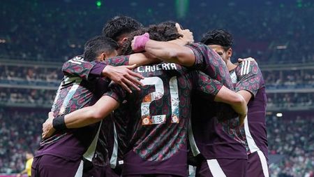 Esultanza Messico (foto tratta dal profilo X de @miseleccionmx) Esultanza Messico