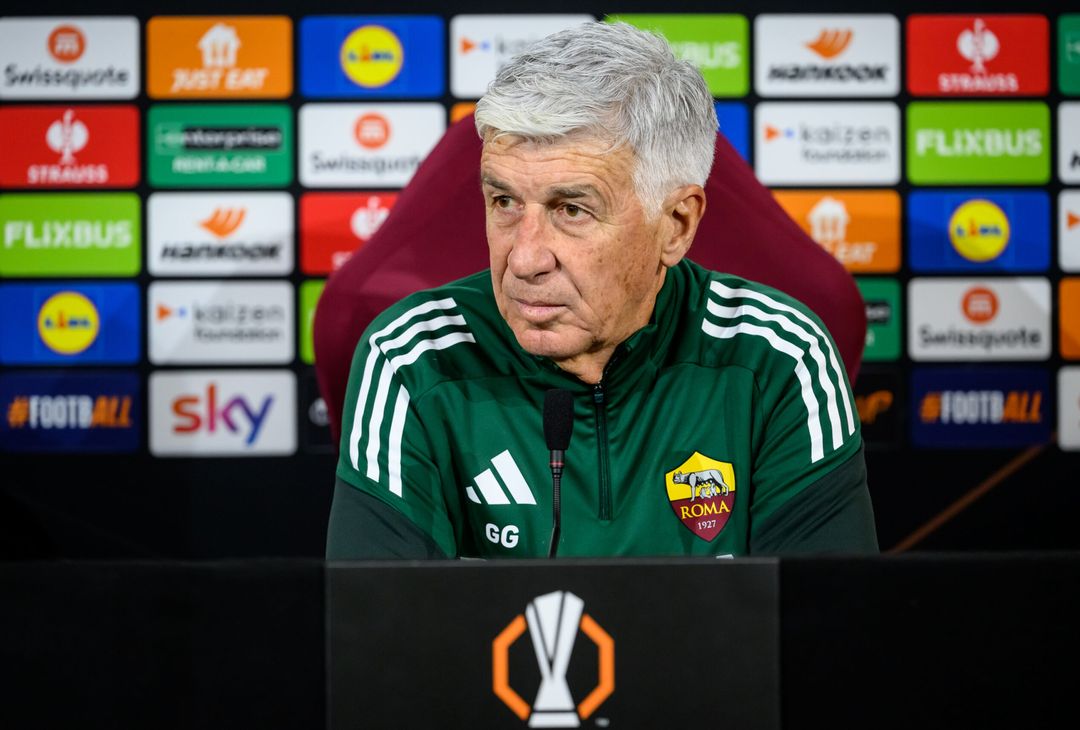 Roma-Midtjylland, la conferenza stampa di Gasperini e Cristante – FOTO GALLERY - immagine 18