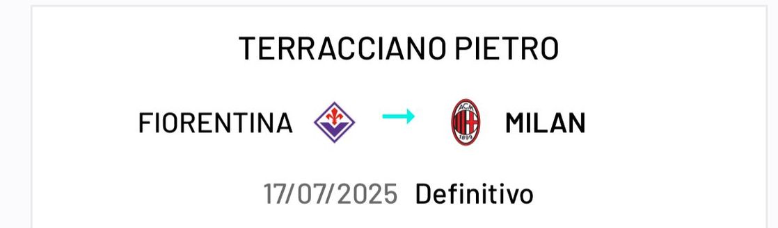 Terracciano al Milan: depositato il contratto in Lega, attesa solo l’ufficialità- immagine 2