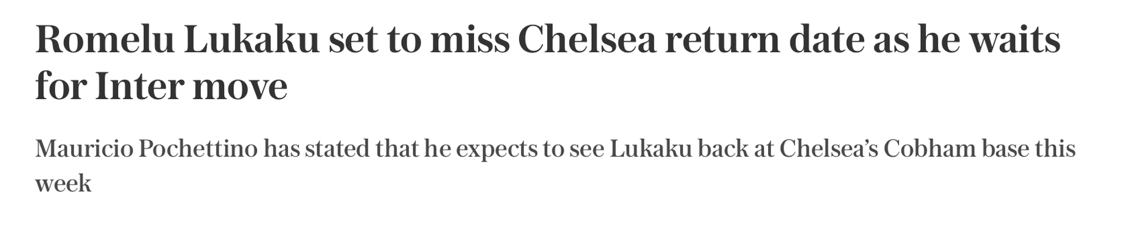 Telegraph: “Lukaku non si presenterà al ritiro del Chelsea. Inter, ecco la nuova offerta”- immagine 2