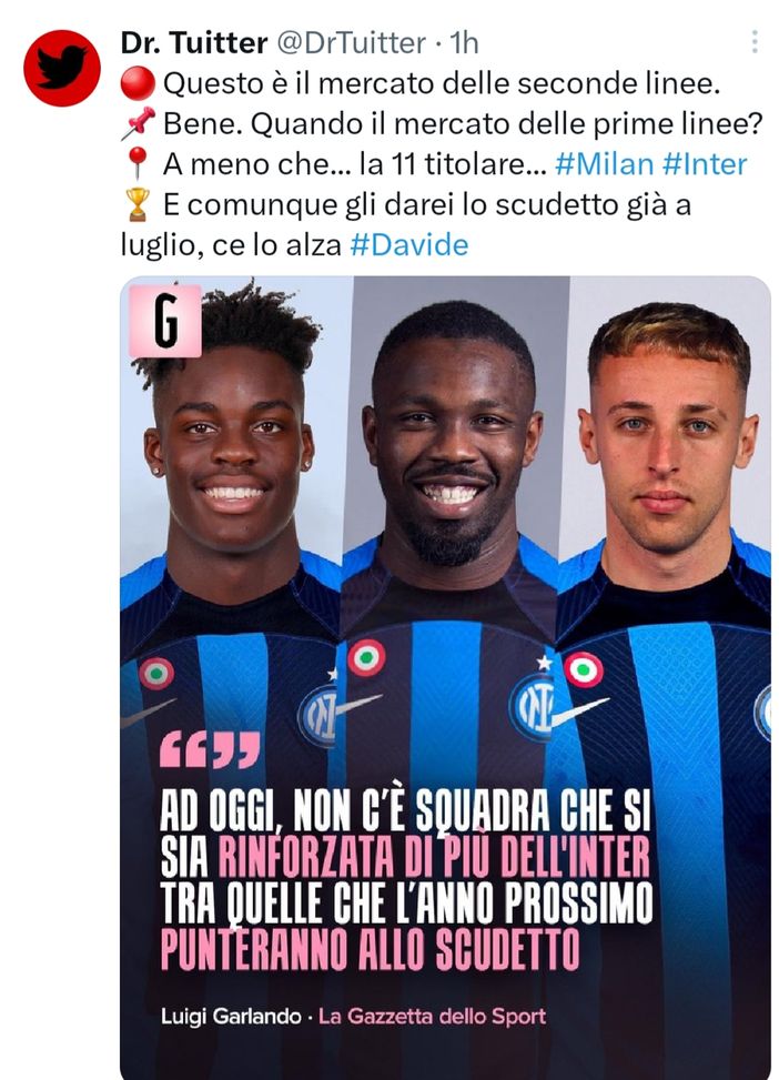 Un derby di mercato social al minuto: “Eravate su Frattesi”, “Mercato delle seconde linee”- immagine 4