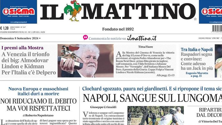PRIMA PAGINA IL MATTINO OGGI: “Raspadori segna e convince” - immagine 1