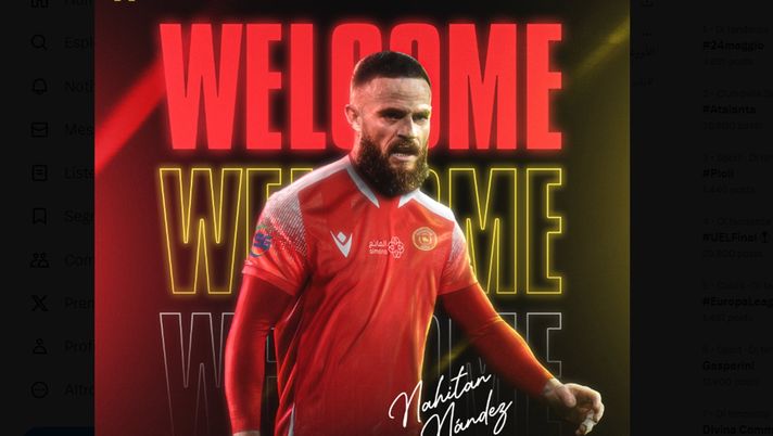 Fonte: Twitter Al-Qadsiah UFFICIALE – Nandez lascia il Cagliari e vola in Arabia Saudita: ha firmato con l’Al-Qadsiah - immagine 1