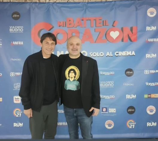 Conte, serata al cinema con Peppe Iodice per vedere il suo film LA FOTO- immagine 2