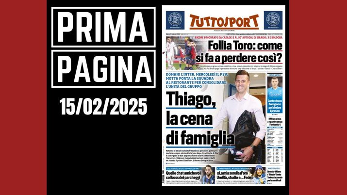 Prima pagina Tuttosport: il Milan prova a ripartire senza i fantastici 4