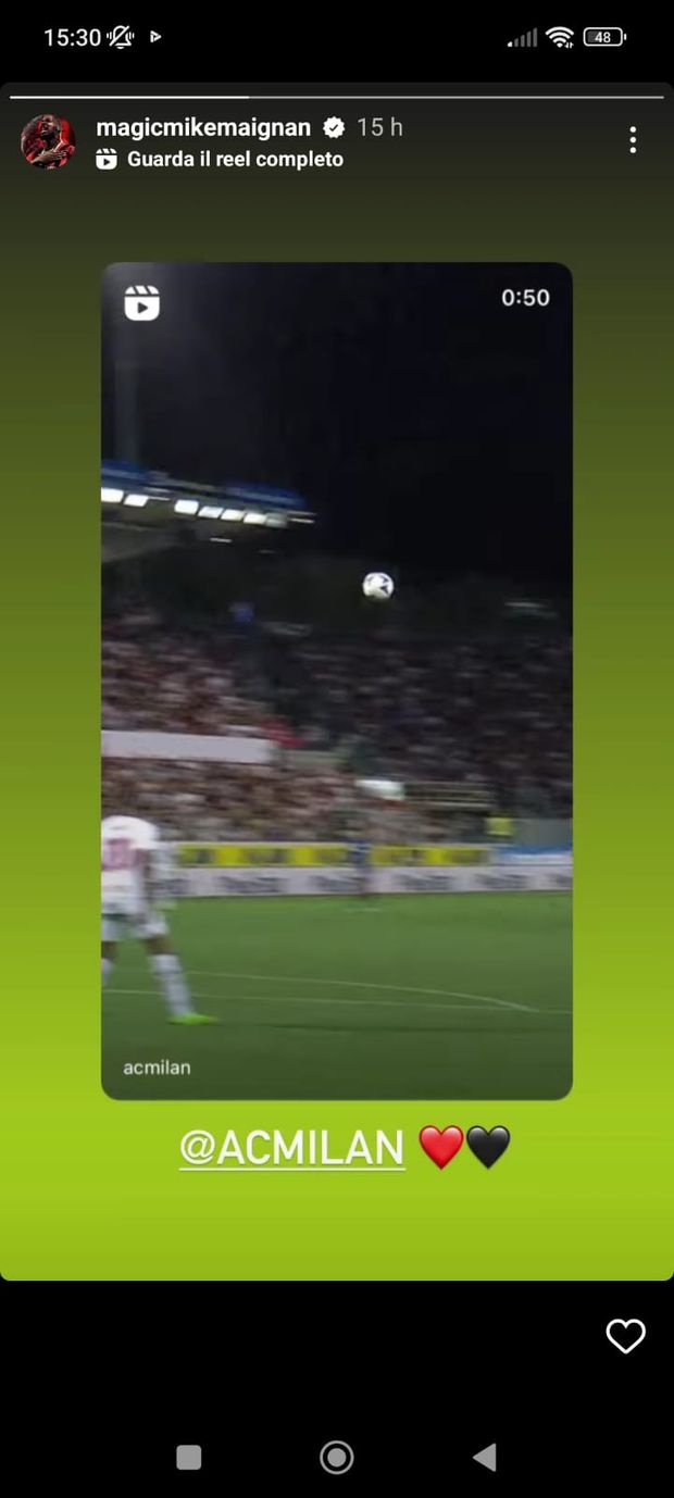 Mike Maignan (storia instagram)