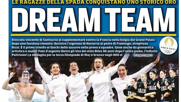 prima pagina tuttosport oggi