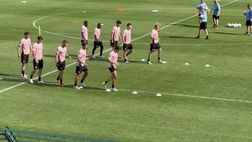 VIDEO, inizia la seduta di allenamento pomeridiana del Palermo