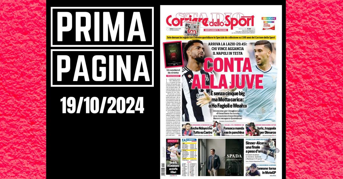 Prima pagina Corriere dello Sport: “Conta alla Juventus”