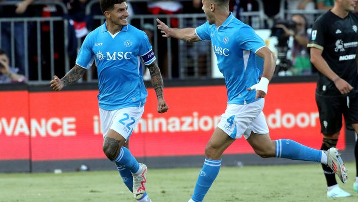 FOTO Di Lorenzo goleador contro il Cagliari: l’esultanza di una tifosa speciale - immagine 1