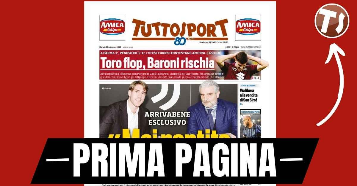 Prima pagina Tuttosport: “Via libera alla vendita di San Siro a Milan e Inter: sì del Consiglio”