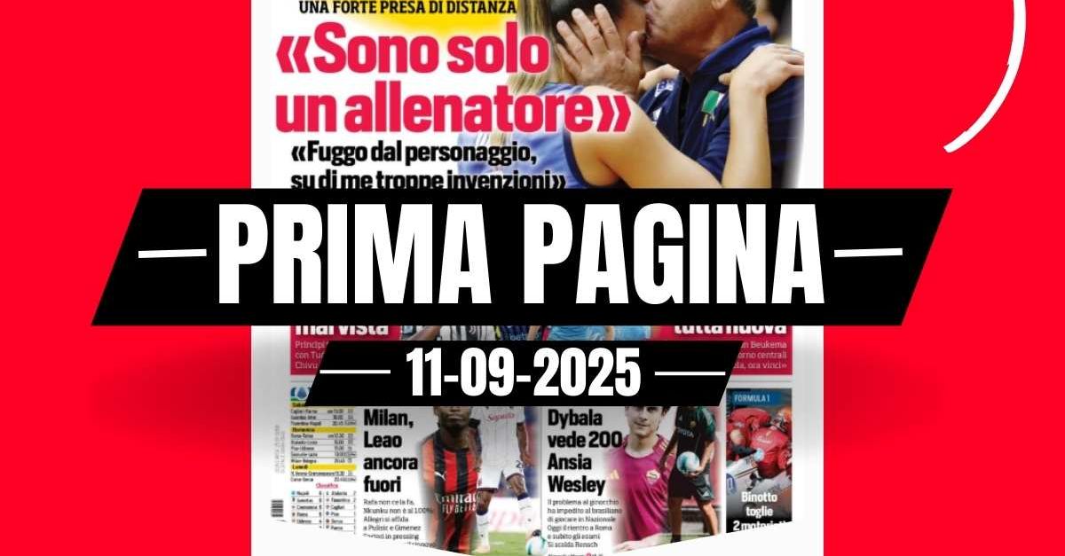 prima pagina corriere dello sport milan leao ancora fuori