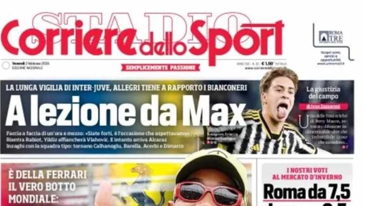 PRIMA PAGINA CORRIERE DELLO SPORT: “Napoli, mercato da sei in pagella” - immagine 1