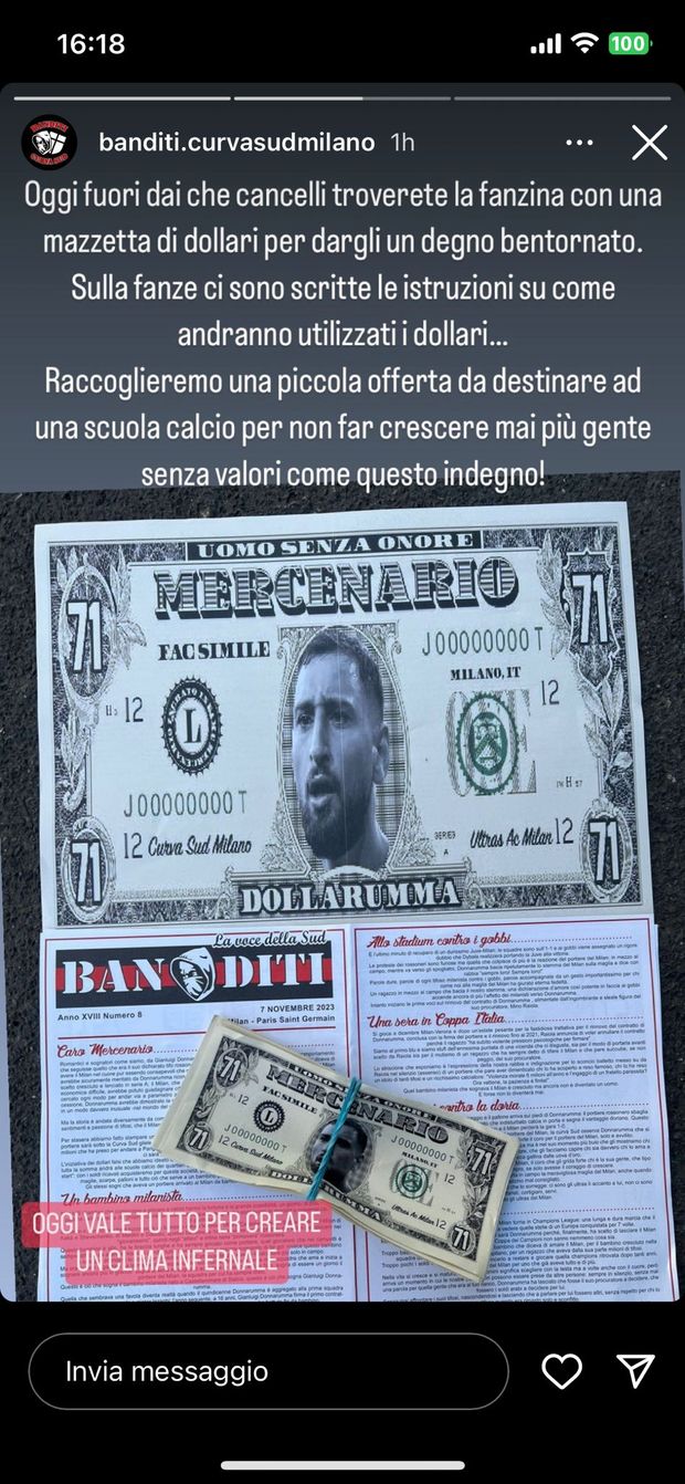 Donnarumma torna a San Siro e spuntano delle banconote particolari…- immagine 2