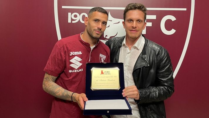 Sanabria vince il Toro News Award 2022/2023: la premiazione dopo Torino-Inter - immagine 1