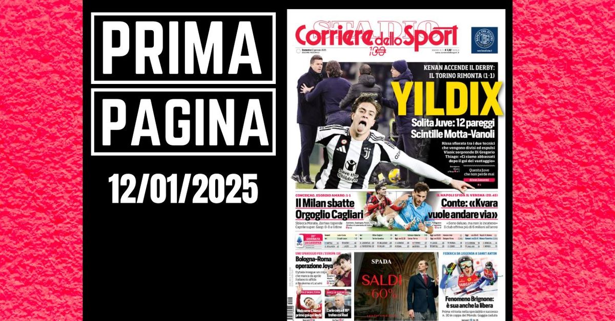 Prima pagina Corriere dello Sport: il Milan sbatte, orgoglio Cagliari