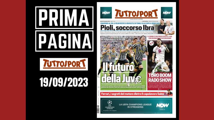 Prima pagina Tuttosport: 'Il futuro della Juve'