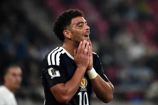 ATHENS, GREECE - NOVEMBER 15: Che Adams of Scotland reacts during the FIFA World Cup 2026 qualifier match between Greece and Scotland at Stadio Georgios Karaiskakis on November 15, 2025 in Athens, Greece. (Photo by Milos Bicanski/Getty Images)