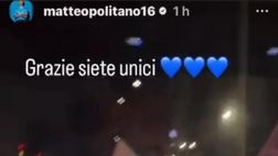 Marea azzurra ad accogliere il Napoli al rientro da Bergamo, Politano: “Siete unici!”