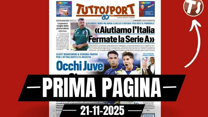 Prima pagina Tuttosport, NBA Europe: 'Con noi Milan, Real, Barcellona, City e PSG'