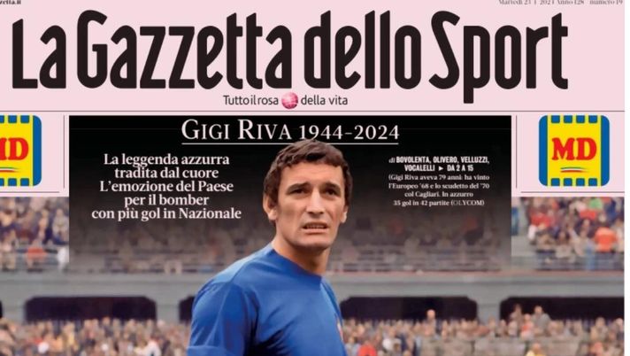 prima pagina gazzetta dello sport oggi
