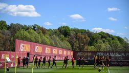 Trigoria, scarico per i titolari della partita contro il Milan – FOTOGALLERY