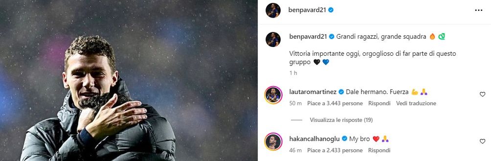 Inter, Pavard: “Grandi ragazzi, orgoglioso del gruppo”. Lautaro lo incoraggia dopo l’infortunio- immagine 4