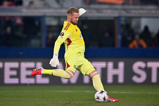 BOLOGNA, ITALIA - 22 GENNAIO: Kasper Schmeichel del Celtic FC durante la settima giornata della fase a gironi della UEFA Europa League 2025/26 tra Bologna FC 1909 e Celtic FC allo Stadio Renato Dall'Ara il 22 gennaio 2026 a Bologna, Italia. (Foto di Alessandro Sabattini/Getty Images) Schmeichel infortunio