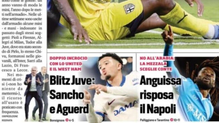 prima pagina corriere dello sport oggi