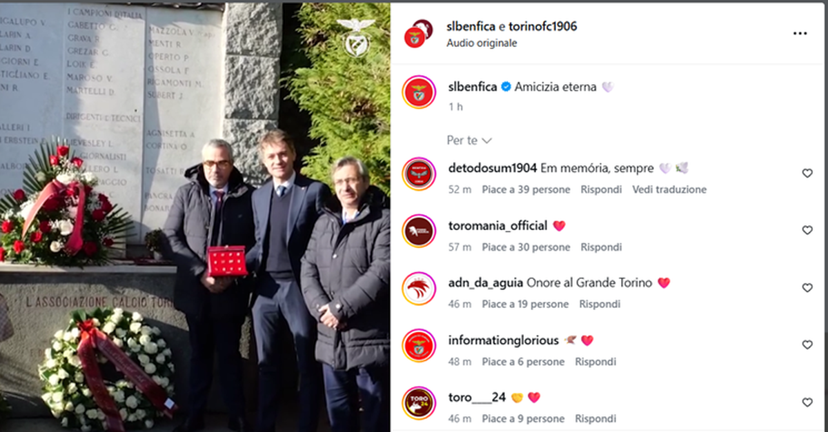 Torino, il Benfica di Mou in visita a Superga: "Ricordo indelebile"