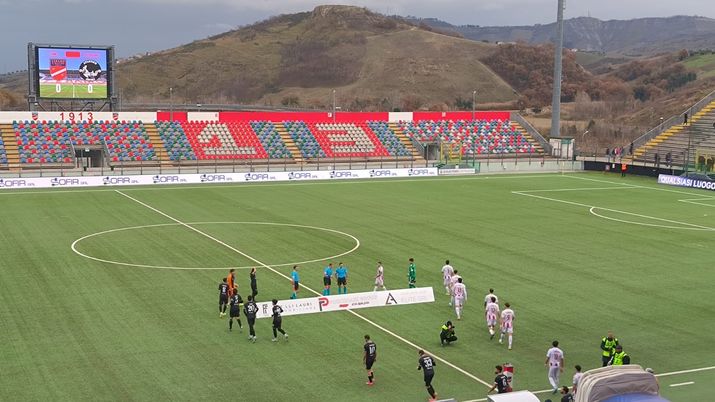 Vista dello Stadio Gaetano Bonolis prima dell'inizio di Teramo-Atletico Ascoli. Teramo Ascoli