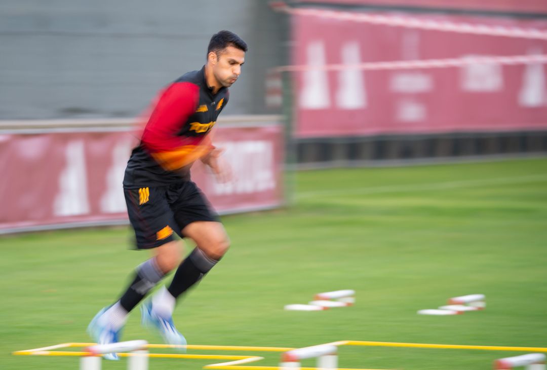 Roma, l’allenamento dopo il successo con il Lecce: nel mirino lo Slavia – FOTOGALLERY - immagine 17