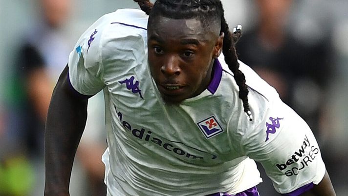 TURIN, ITALY - AUGUST 31: Moise Kean of Fiorentina in action during the Serie A match between Torino FC and ACF Fiorentina at Stadio Olimpico di Torino on August 31, 2025 in Turin, Italy. (Photo by Valerio Pennicino/Getty Images) Kean