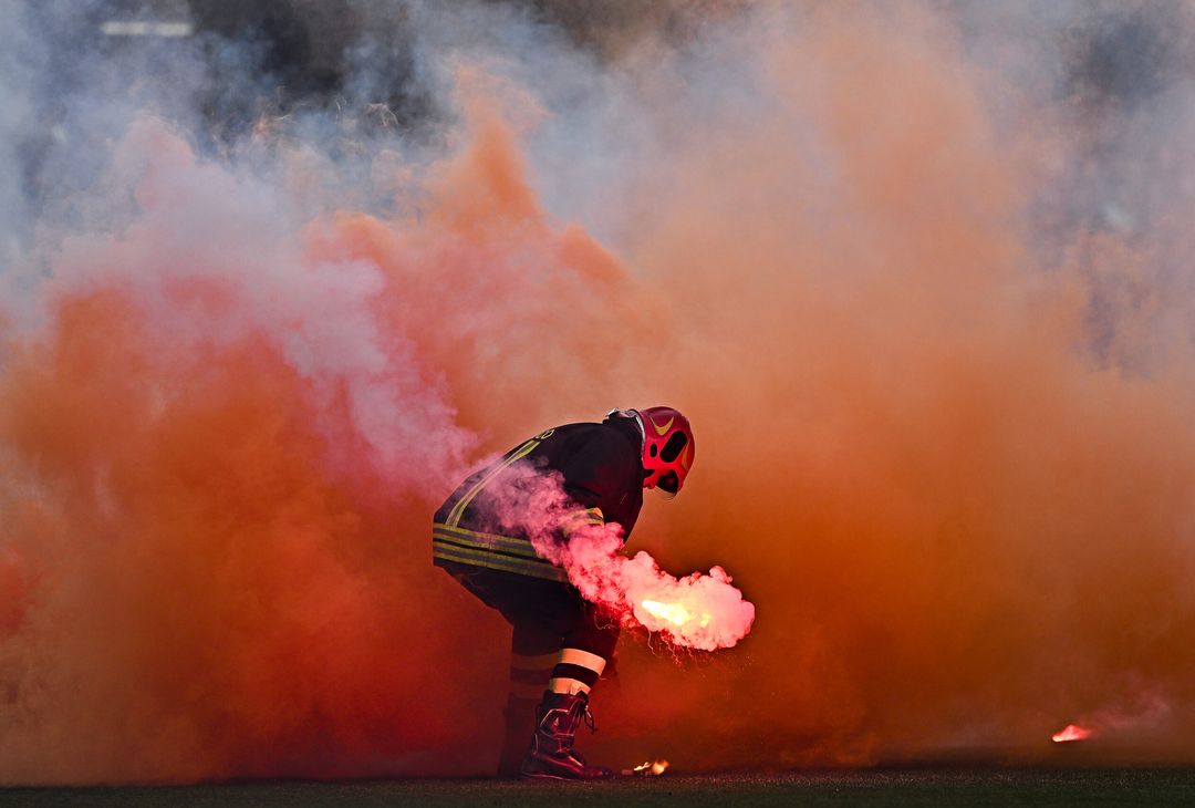 Genoa-Lazio, fumogeni
