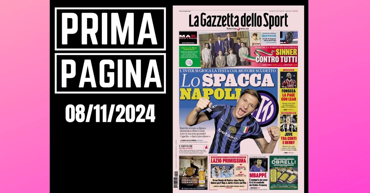 Prima pagina Gazzetta dello Sport: “Inter, Barella lo spacca Napoli”