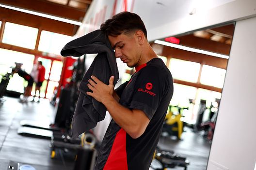 Ardon Jashari of AC Milan in action during the athletic testing session at Milanello (Photo by Giuseppe Cottini/AC Milan via Getty Images) Jashari Milanello