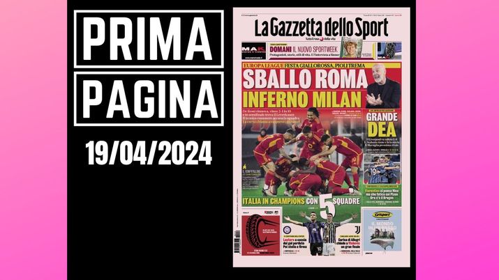 Prima Pagina Gazzetta dello Sport 19 aprile Prima Pagina Gazzetta dello Sport 19 aprile