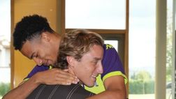 FOTO – Chi si rivede! Bove al Viola Park. Il saluto con gli ex compagni