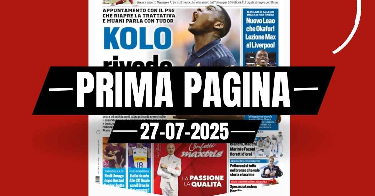 Prima pagina Tuttosport: nuovo Leao, che Okafor! Lezione di Max al Liverpool Prima pagina Tuttosport: nuovo Leao, che Okafor! Lezione di Max al Liverpool