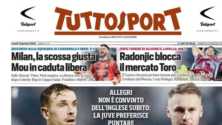 prima pagina tuttosport