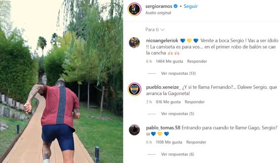 I tifosi del Boca Juniors invocano il nome di Sergio Ramos