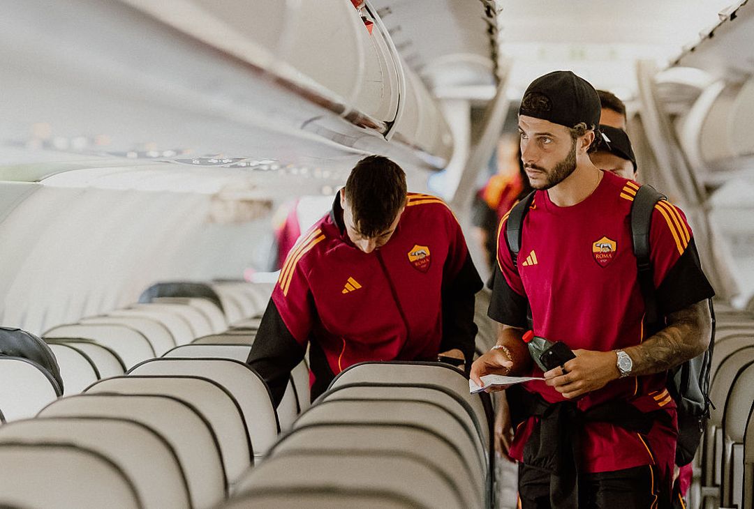 Kaiserslautern-Roma, squadra in partenza per la Germania – FOTO GALLERY - immagine 2