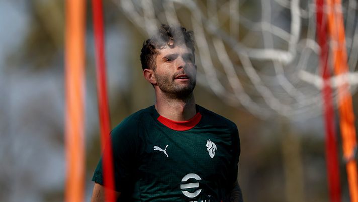 CAIRATE, ITALY - FEBRUARY 26: Christian Pulisic of AC Milan looks on during an AC Milan Training Session at Milanello on February 26, 2026 in Cairate, Italy. (Photo by Giuseppe Cottini/AC Milan via Getty Images) milan-presente-futuro-cremonese-parma-champions