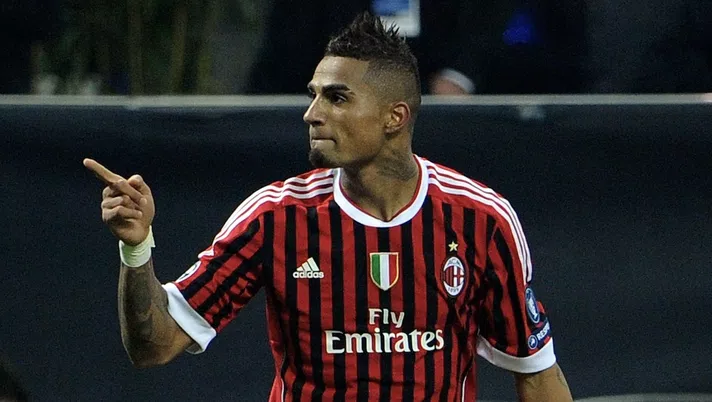 esultanza gol Kevin Prince Boateng AC Milan Milan-Barcellona 2-3 Champions League 2011-2012