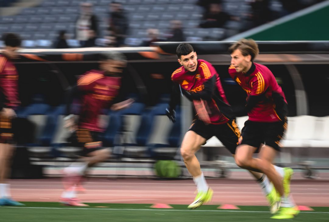 Panathinaikos-Roma, la rifinitura e la conferenza di Gasp e Tsimikas – FOTO GALLERY - immagine 15