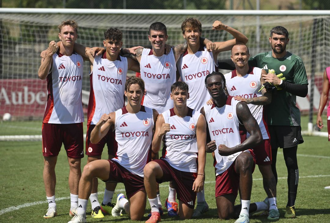 Roma, seduta di allenamento a Trigoria: il “benvenuto” a Soulé e Dahl – FOTO GALLERY - immagine 2