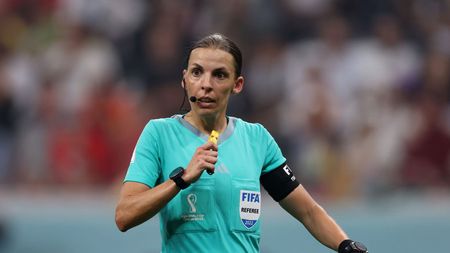 AL KHOR, QATAR - DECEMBER 01: Referee Stephanie Frappart looks on during the FIFA World Cup Qatar 2022 Group E match between Costa Rica and Germany at Al Bayt Stadium on December 01, 2022 in Al Khor, Qatar. (Photo by Alexander Hassenstein/Getty Images)