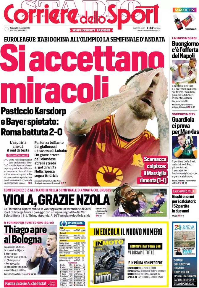 EDICOLA CDS – Si accettano miracoli. Buongiorno, c’è l’offerta del Napoli - immagine 1